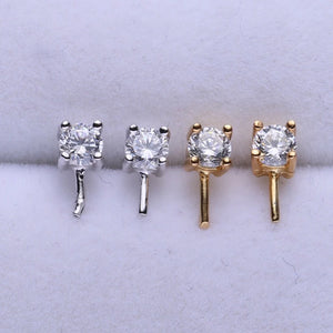 Pearl Earrings Mountings Studs Settings Jewelry Accessories