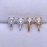Pearl Earrings Mountings Studs Settings Jewelry Accessories