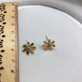 Pink Flower Earrings Mountings - Earrings Findings - Earrings Settings