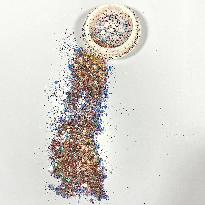 12 Colors Holographic Glitters for Coloring Eye Hair Nail Body Jewelry