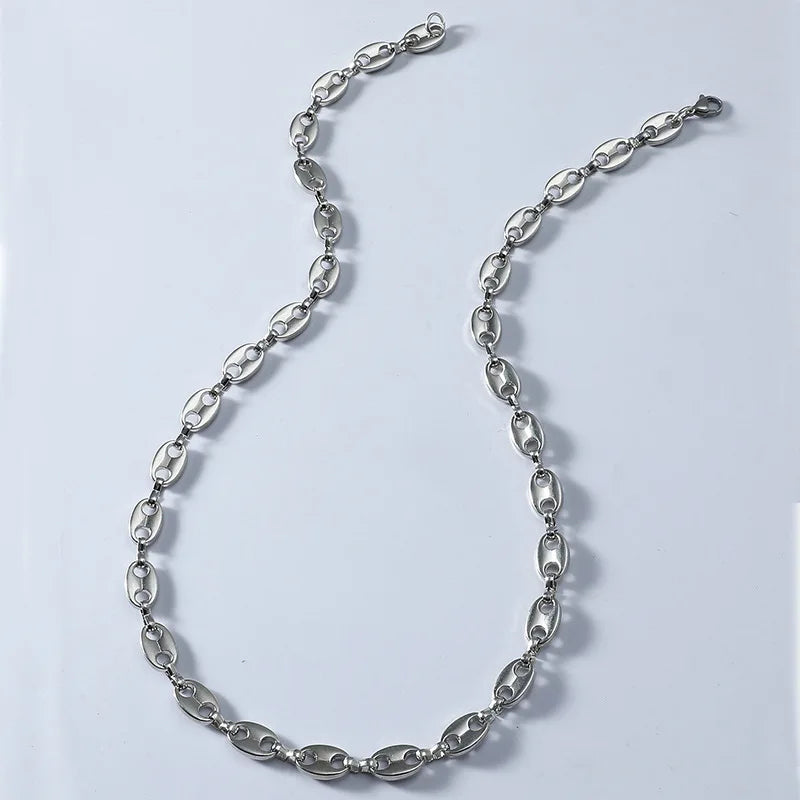Coffee-Bean Chain Bracelet Necklace Hip-hop Charm Jewelry
