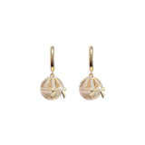 Bow Knot Pearl Ball Earrings High Level Temperament Ear Clasp