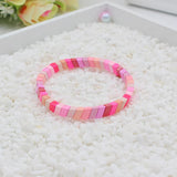 Bohemian Macaron Enamel Women's Bracelet - DIY Stretch Bangle