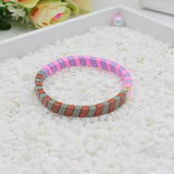 Bohemian Macaron Enamel Women's Bracelet - DIY Stretch Bangle