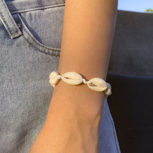 Beach Braided Geometric Shell Bracelet