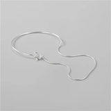 Minimalist Snake Bone Double Layer Sterling Silver Bracelet
