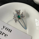 Sweet Style Metal Liquid Hairpin Collection Rhinestone Heart Flower Clip