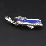 Enamel Cruise Warship Pendant Necklace All-Match Jewelry