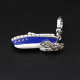 Enamel Cruise Warship Pendant Necklace All-Match Jewelry