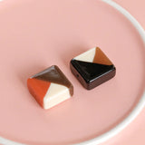 Geometric Stitching Resin Square Beads for DIY Necklace