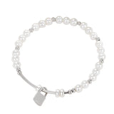 S925 Sterling Silver Lock Pearl Bracelet