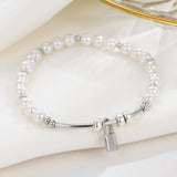 S925 Sterling Silver Lock Pearl Bracelet