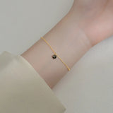 925 Silver Bracelet English Letters Personality Style Glossy Love Jewelry