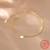 925 Silver Bracelet English Letters Personality Style Glossy Love Jewelry