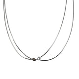 Simple 1.2mm Snake Bone Chain Silver Necklace