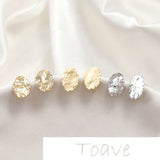 Oval Silver Needle Earrings DIY Hand-made Material Accessories