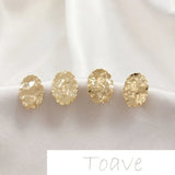 Oval Silver Needle Earrings DIY Hand-made Material Accessories