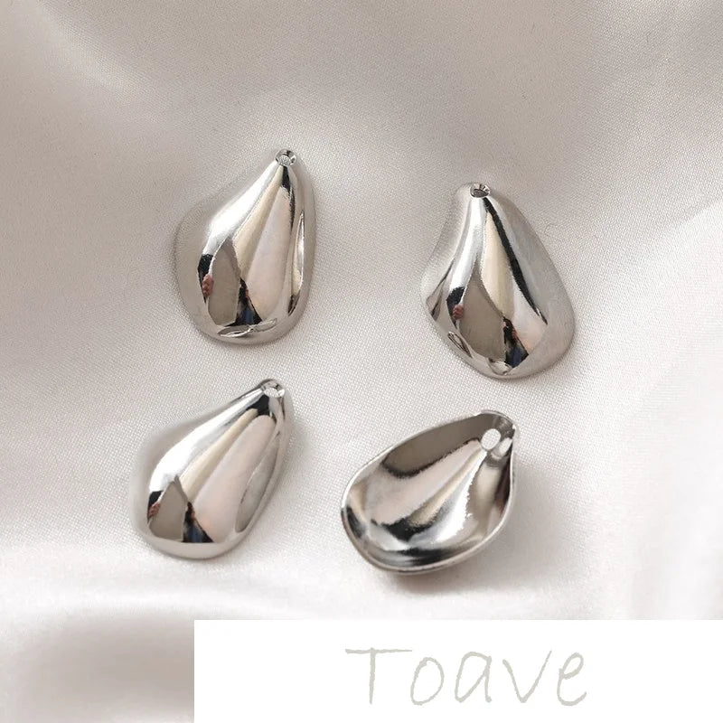 Irregular Water Drop Shaped Glossy Pendant for DIY Accessories