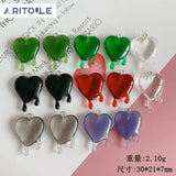 Red Teardrop Love Pendant DIY Earrings Necklace Material