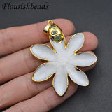 Natural Shell Pendant Flower Shape Necklace Women Girl Party Gift