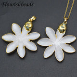 Natural Shell Pendant Flower Shape Necklace Women Girl Party Gift