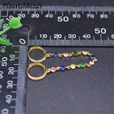 Nickel CZ Paved Siamese Tassel Earring Hooks for Girls Party