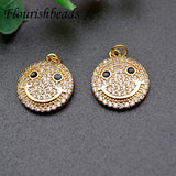 Enamel Smiley Face Necklace Earring Charm for Bracelets