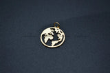 20pc/lot Nickle Plating Tellurion Earth Continent Metal Coin Tag Charms