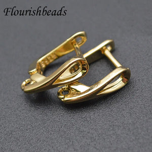 Hollow Out Rhodium Plated Earring Hooks 30pcs