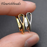 Hollow Out Rhodium Plated Earring Hooks 30pcs