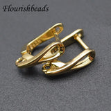 Hollow Out Rhodium Plated Earring Hooks 30pcs