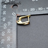 Hollow Out Rhodium Plated Earring Hooks 30pcs