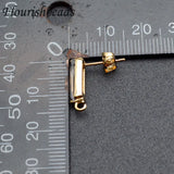 Rectangle Zircon CZ Earring Hooks 20pcs/lot