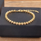 Nidin 6 Colors Crystal Bracelet Women Rhinestone Zircon Charm Bangle