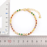 Nidin 6 Colors Crystal Bracelet Women Rhinestone Zircon Charm Bangle