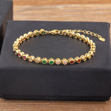 Nidin 6 Colors Crystal Bracelet Women Rhinestone Zircon Charm Bangle