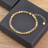 Nidin 6 Colors Crystal Bracelet Women Rhinestone Zircon Charm Bangle