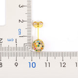 Nidin Classic 8MM Ball Beads Stud Earrings CZ Zircon Jewelry Party Gift