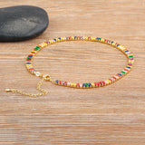 Nidin Colorful Tennis Necklace Rectangular Zircon Neck Jewelry