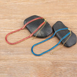Nidin Colorful Tennis Necklace Rectangular Zircon Neck Jewelry