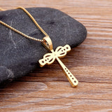 Classic Cross Choker Pendant Necklace for Women