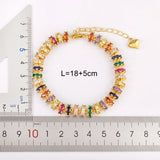 Nidin Chain Bracelet Crystal Heart Charm Wedding Party Jewelry