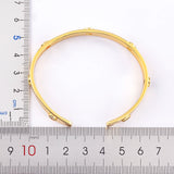 Nidin Plated Lover Bracelets&Bangles for Women Zircon CZ Cuff Party Jewelry