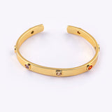 Nidin Plated Lover Bracelets&Bangles for Women Zircon CZ Cuff Party Jewelry