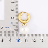 Gold/Silver Pearls Pendant Earrings For Women Fine Accessories Hoop Bohemia Ear