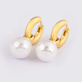 Gold/Silver Pearls Pendant Earrings For Women Fine Accessories Hoop Bohemia Ear