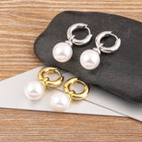 Gold/Silver Pearls Pendant Earrings For Women Fine Accessories Hoop Bohemia Ear
