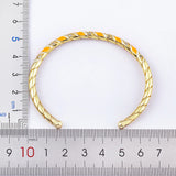 Nidin Fashionable Geometric Zircon Cuff Bangles for Women Couples
