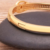 Nidin High Geometric Zircon Bangle Bracelet for Woman
