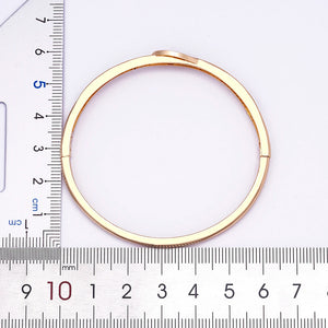 Nidin High Geometric Zircon Bangle Bracelet for Woman